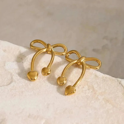 Stainless Steel Bow Earrings - Bad Moms Club