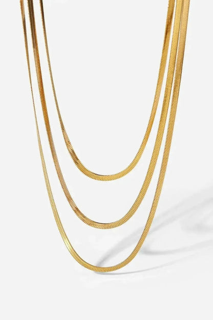 Triple-Layered Snake Chain Necklace - Bad Moms Club