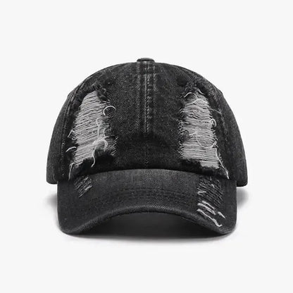 Distressed Cotton Baseball Cap - Bad Moms Club