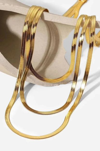 Triple-Layered Snake Chain Necklace - Bad Moms Club
