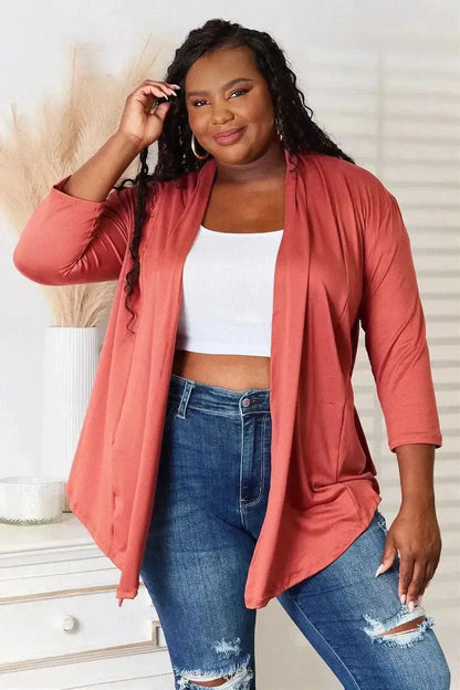 Culture Code Full Size Open Front Cardigan - Bad Moms Club