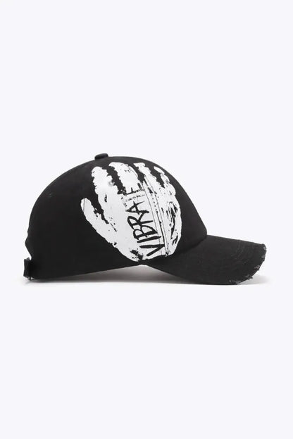 VIBRA Graphic Distressed Adjustable Baseball Cap - Bad Moms Club