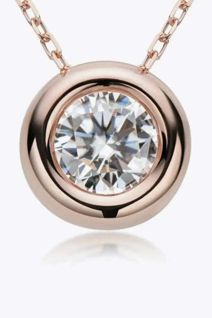 Adored 1 Carat Moissanite Pendant 925 Sterling Silver Necklace - Bad Moms Club