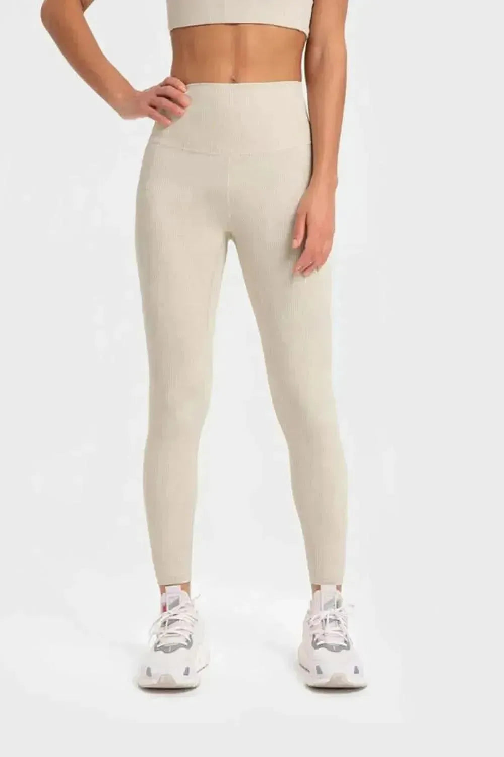 Highly Stretchy Wide Waistband Yoga Leggings - Bad Moms Club