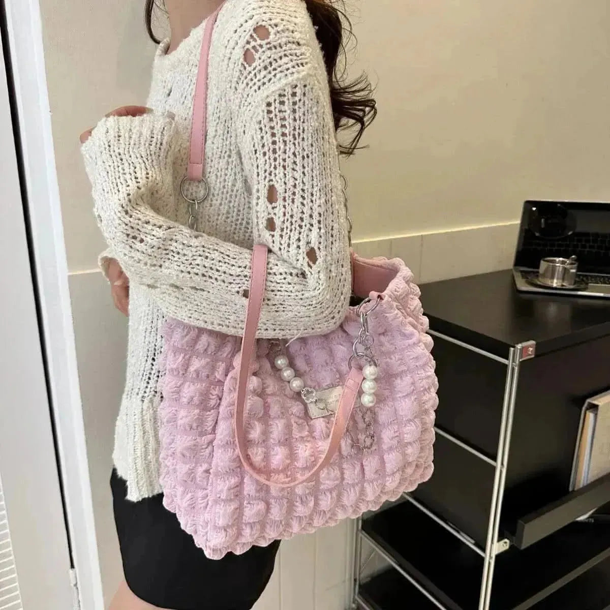 Bubble Textured Tote Bag - Bad Moms Club