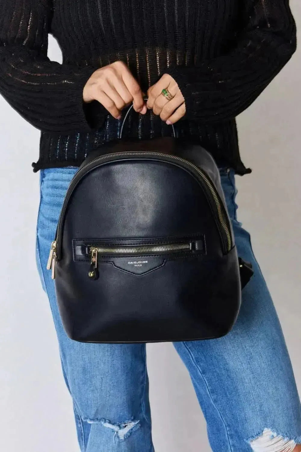 David Jones PU Leather Backpack - Bad Moms Club