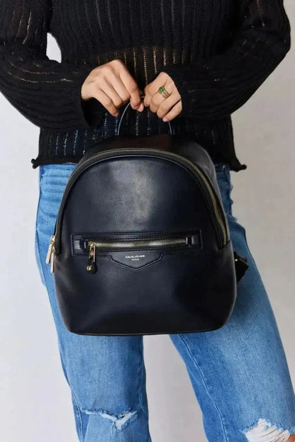 David Jones PU Leather Backpack - Bad Moms Club