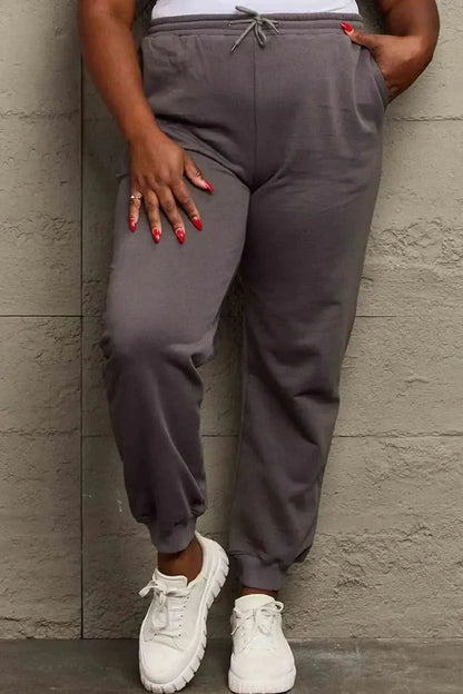 Simply Love Full Size Drawstring Sweatpants - Bad Moms Club