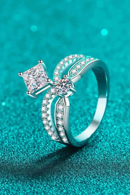 925 Sterling Silver Moissanite Crown Ring - Bad Moms Club