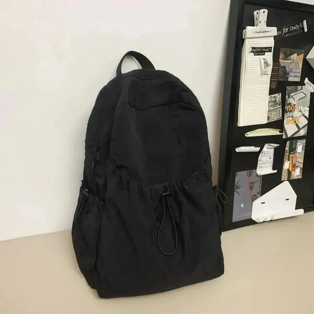 Drawstring Nylon Backpack Bag - Bad Moms Club