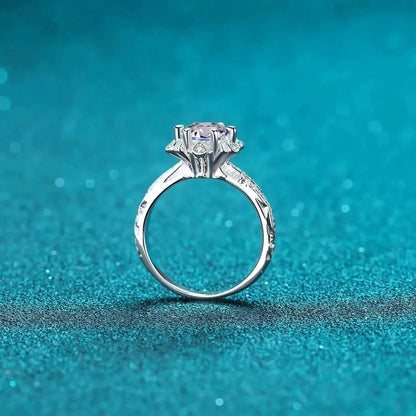 1 Carat Moissanite 925 Sterling Silver Ring - Bad Moms Club