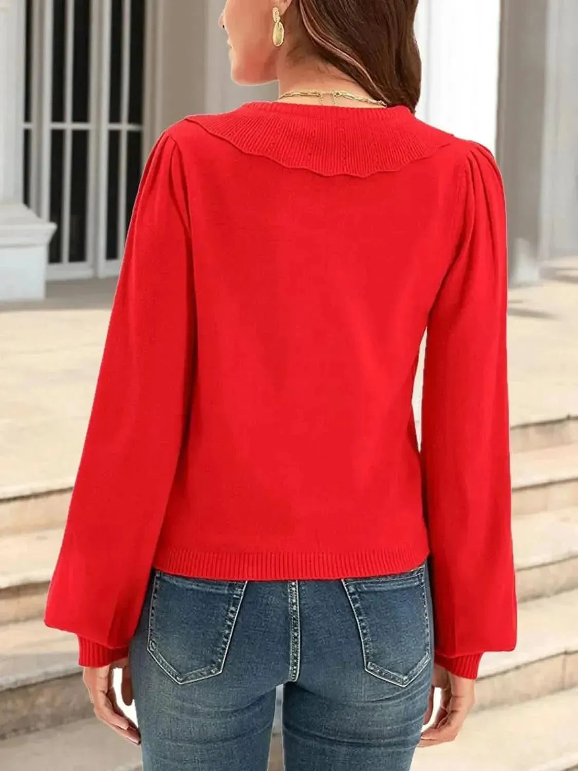 Collared Long Sleeve Button Down Cardigan - Bad Moms Club