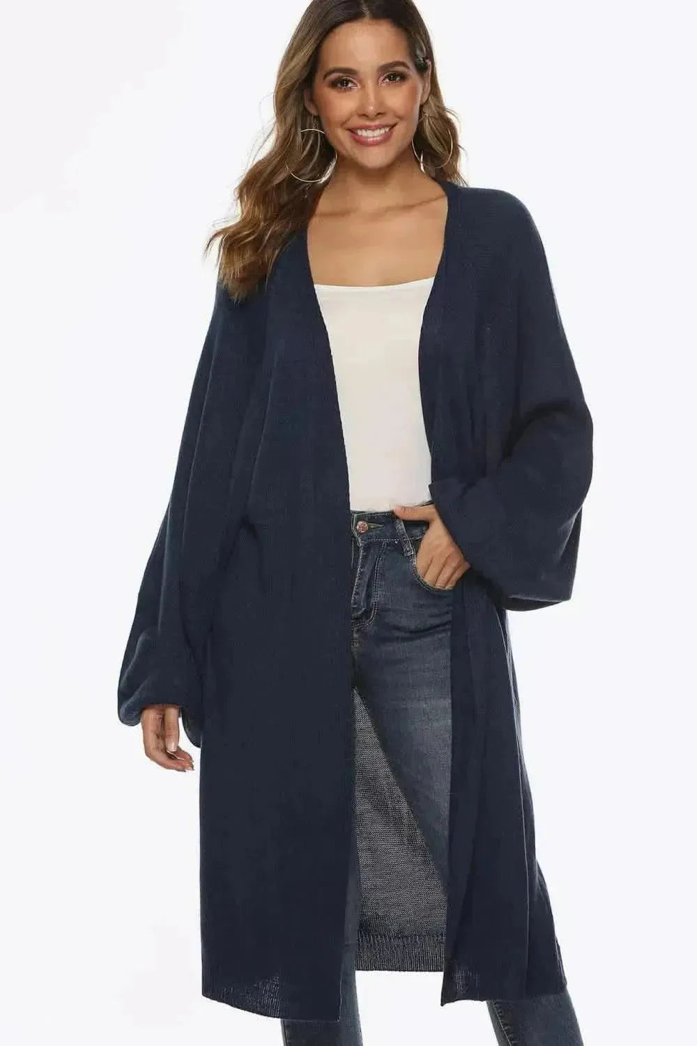 Long Sleeve Open Front Cardigan - Bad Moms Club