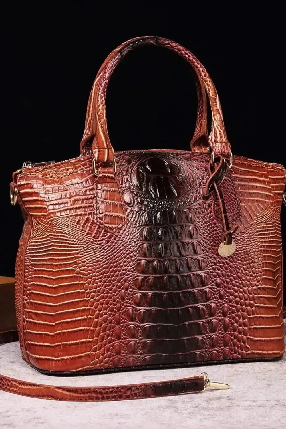 Gradient PU Leather Handbag - Bad Moms Club