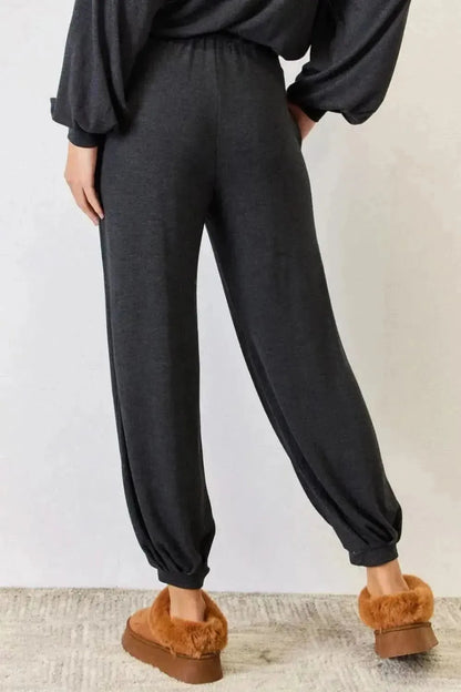 RISEN Ultra Soft High Waist Drawstring Lounge Joggers - Bad Moms Club