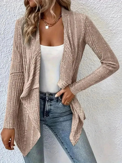 Open Front Long Sleeve Cardigan - Bad Moms Club