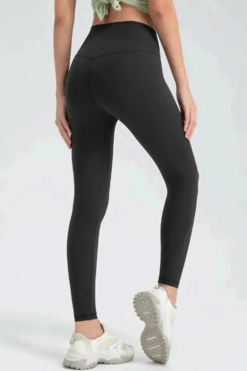 Wide Waistband Slim Fit Active Leggings - Bad Moms Club