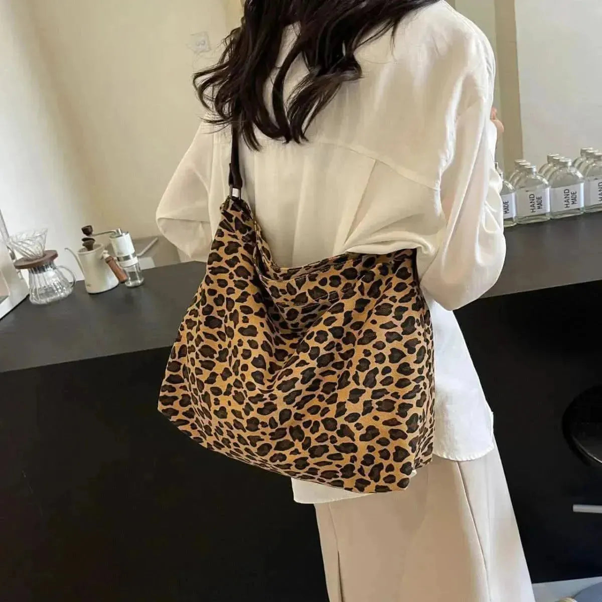 Leopard Adjustable Strap Tote Bag - Bad Moms Club