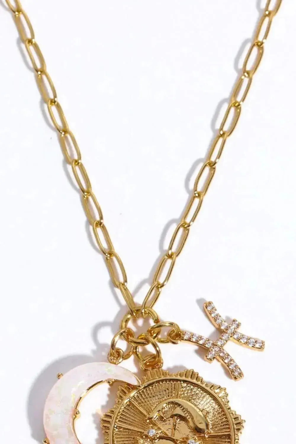 Constellation and Moon Pendant Copper Necklace - Bad Moms Club