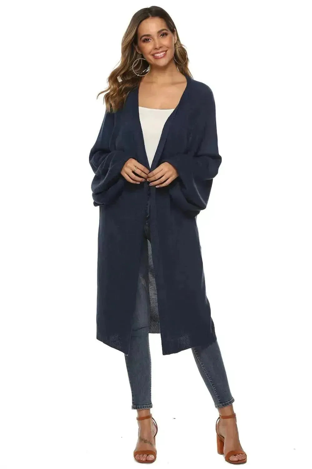 Long Sleeve Open Front Cardigan - Bad Moms Club