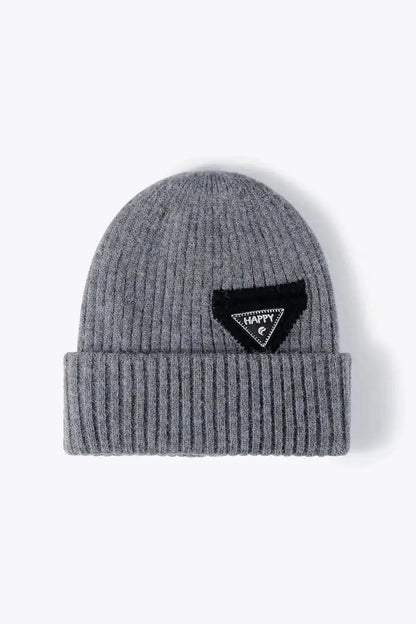 HAPPY Contrast Beanie - Bad Moms Club