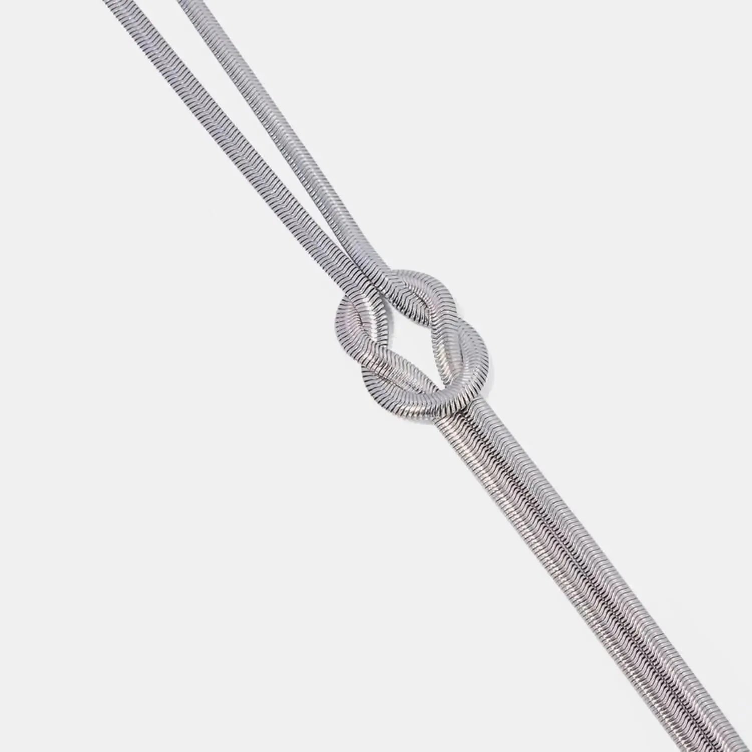 Double Layered Knot Herringbone Choker Necklace - Bad Moms Club