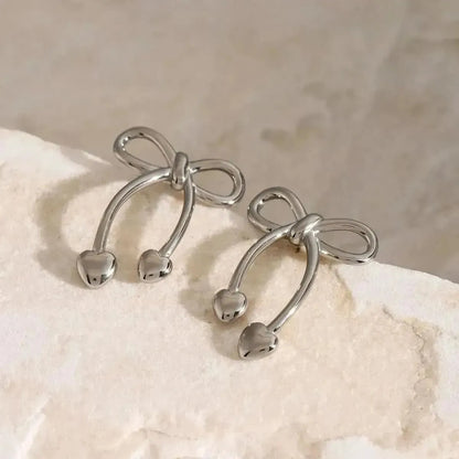 Stainless Steel Bow Earrings - Bad Moms Club