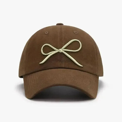 Bow Embroidered Cotton Baseball Cap - Bad Moms Club