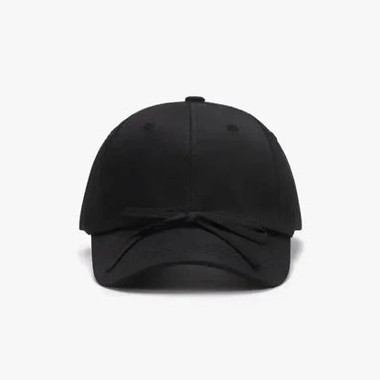 Tied Bow Cotton Baseball Cap - Bad Moms Club