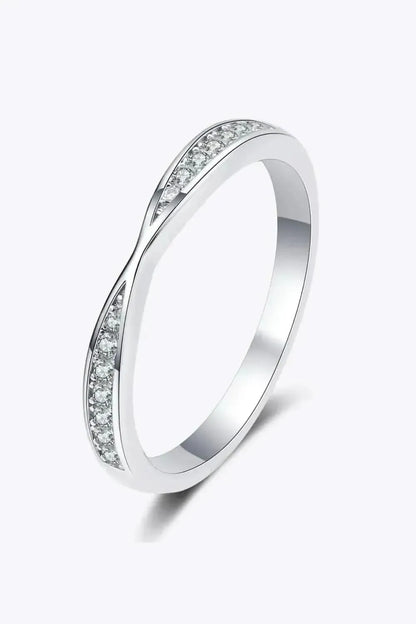 Moissanite Rhodium-Plated Ring - Bad Moms Club