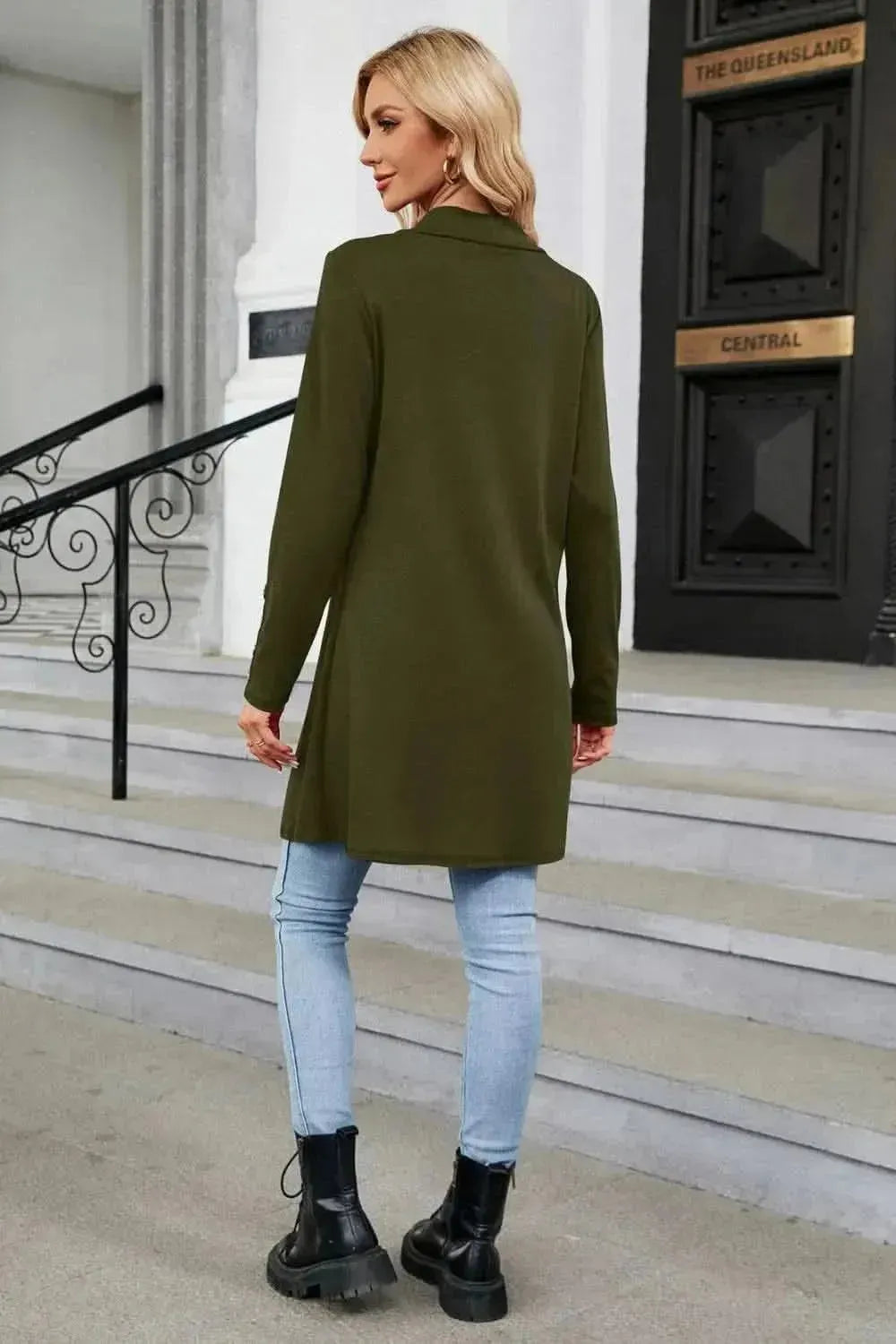 Long Sleeve Open Front Cardigan - Bad Moms Club