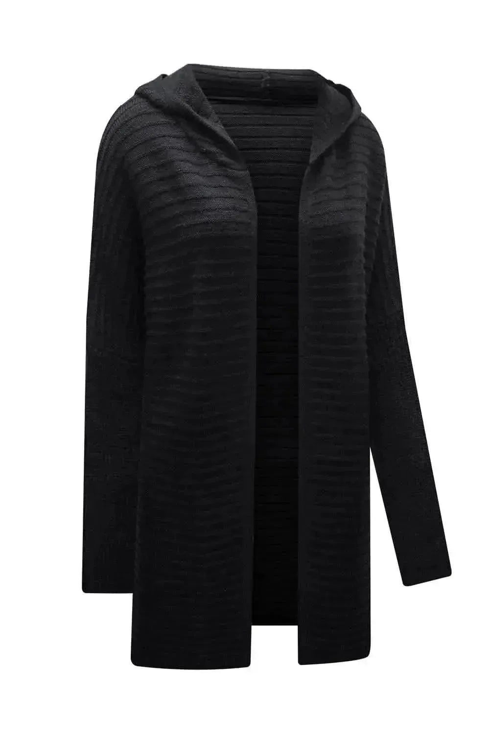 Open Front Longline Hooded Cardigan - Bad Moms Club