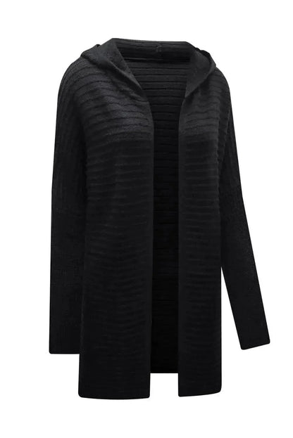 Open Front Longline Hooded Cardigan - Bad Moms Club