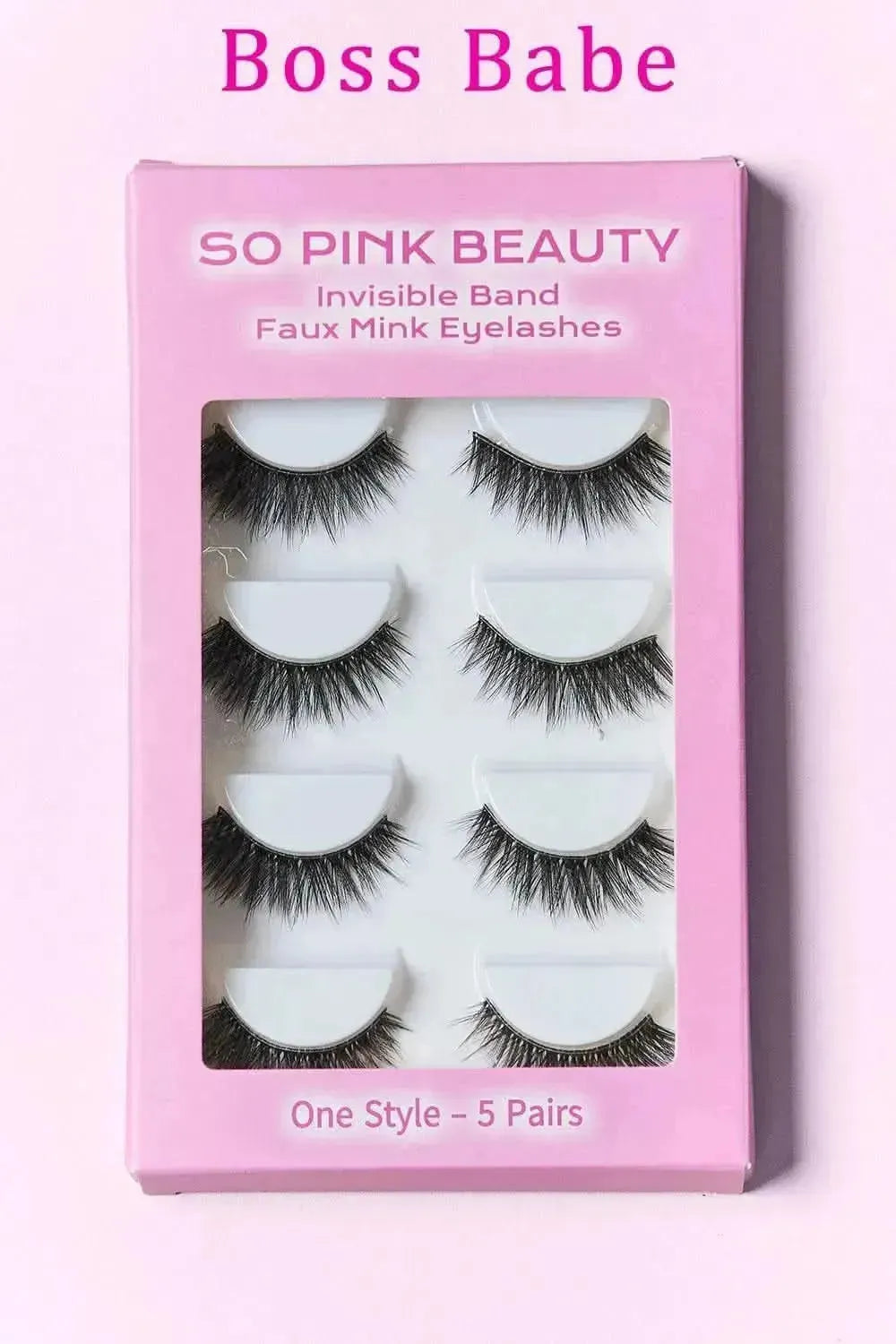 SO PINK BEAUTY Faux Mink Eyelashes 5 Pairs - Bad Moms Club