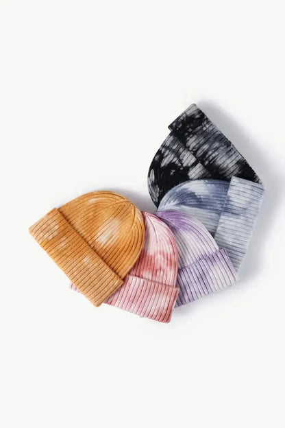 Tie-Dye Ribbed Cuffed Beanie - Bad Moms Club