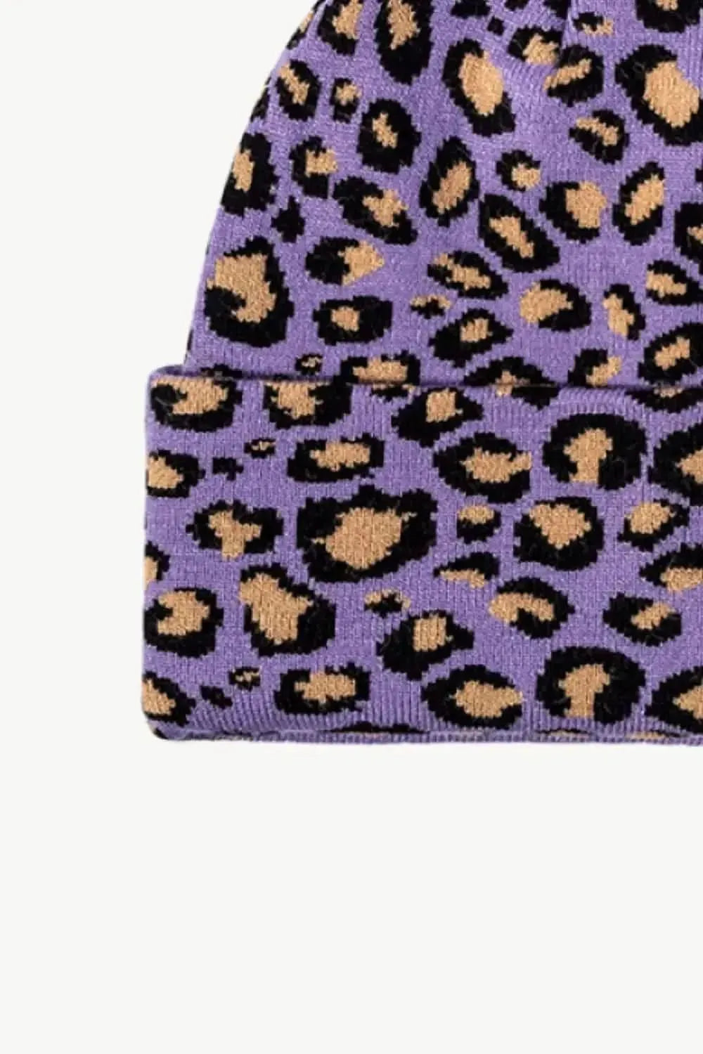 Leopard Pattern Cuffed Beanie - Bad Moms Club