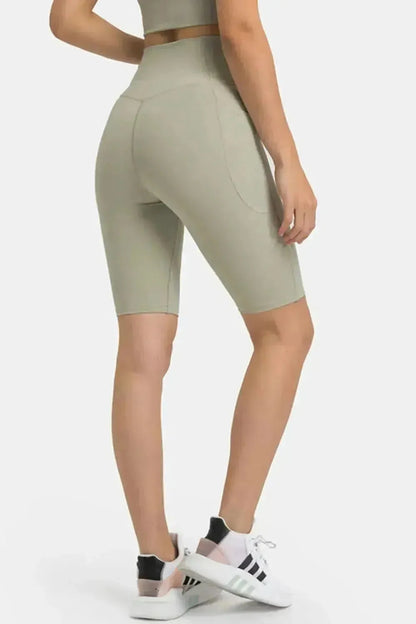 High Waist Biker Shorts with Pockets - Bad Moms Club