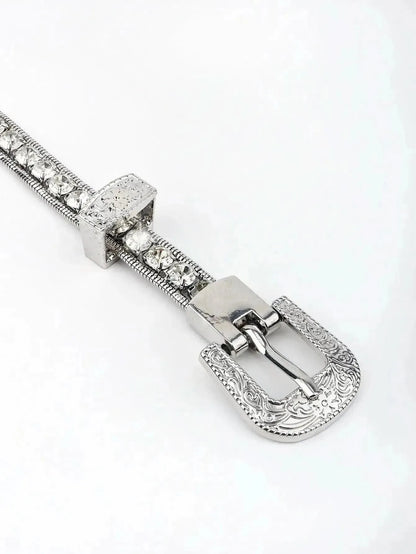 Rhinestone Metal Belt - Bad Moms Club