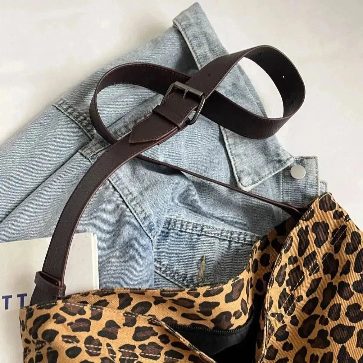 Leopard Adjustable Strap Tote Bag - Bad Moms Club