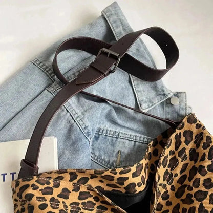 Leopard Adjustable Strap Tote Bag - Bad Moms Club