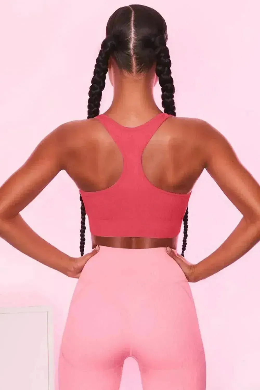 Scoop Neck Wide Strap Active Bra - Bad Moms Club