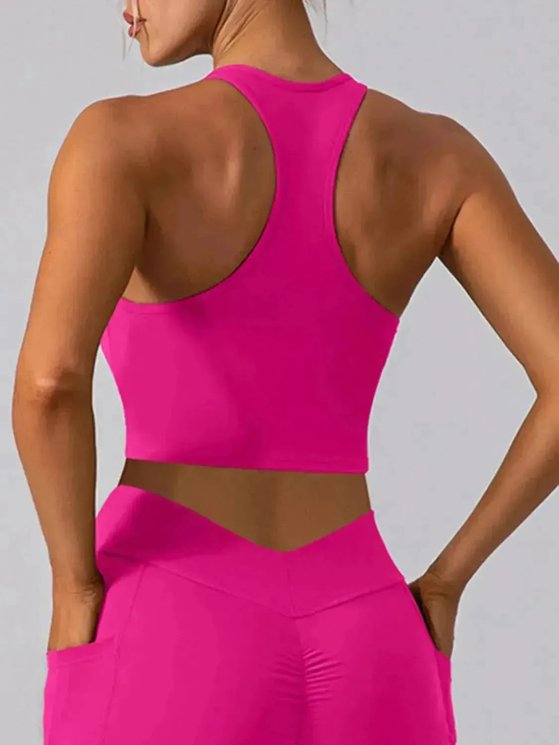 Square Neck Racerback Cropped Tank - Bad Moms Club