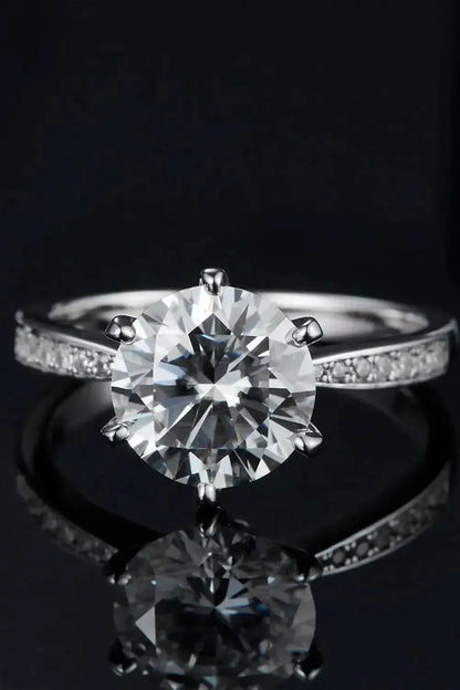 3 Carat Moissanite Side Stone Ring - Bad Moms Club