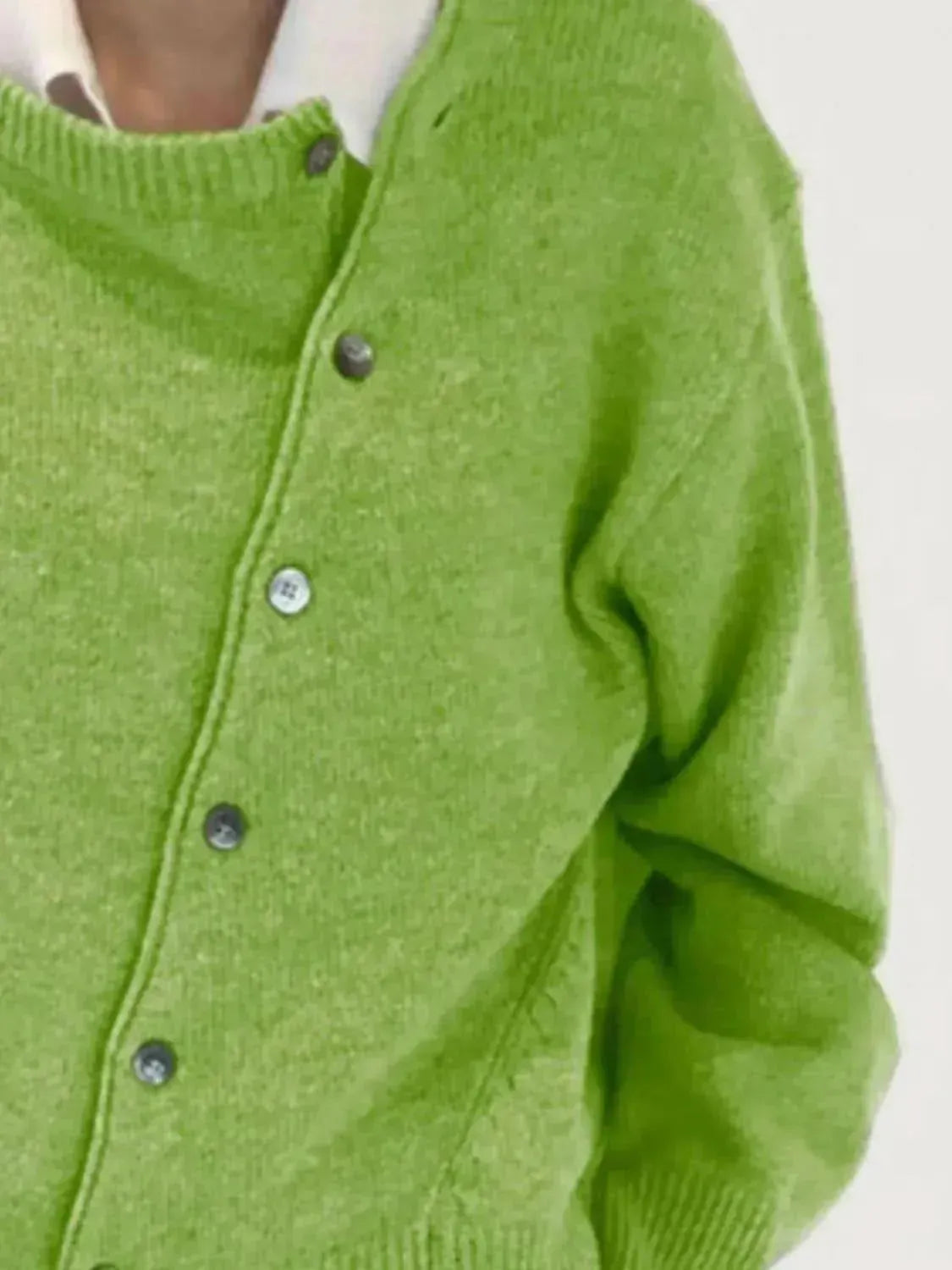 Dropped Shoulder Buttoned Cardigan - Bad Moms Club