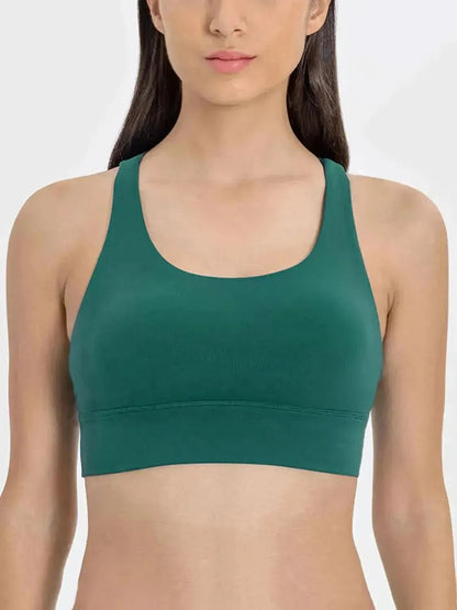 Crisscross Scoop Neck Active Tank - Bad Moms Club