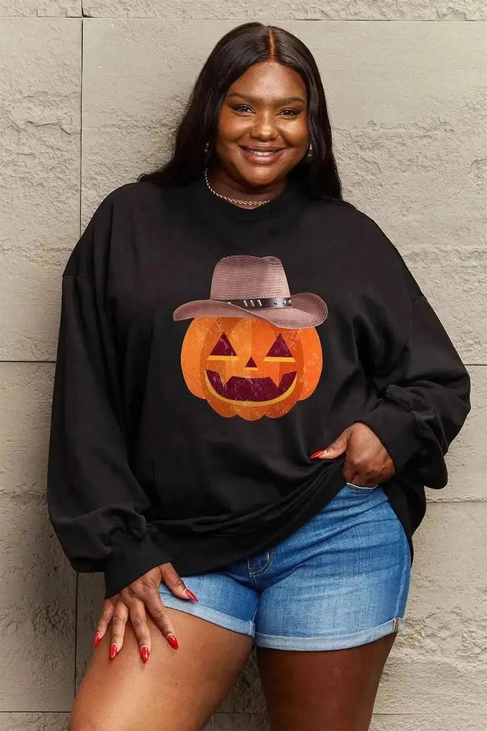 Simply Love Full Size Graphic Dropped Shoulder Sweatshirt - Bad Moms Club