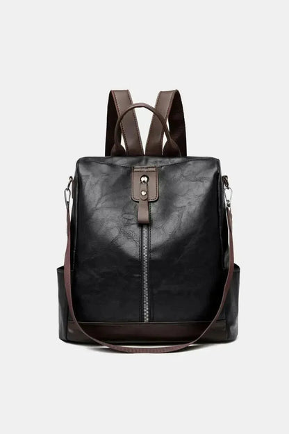 PU Leather Large Backpack Bag - Bad Moms Club