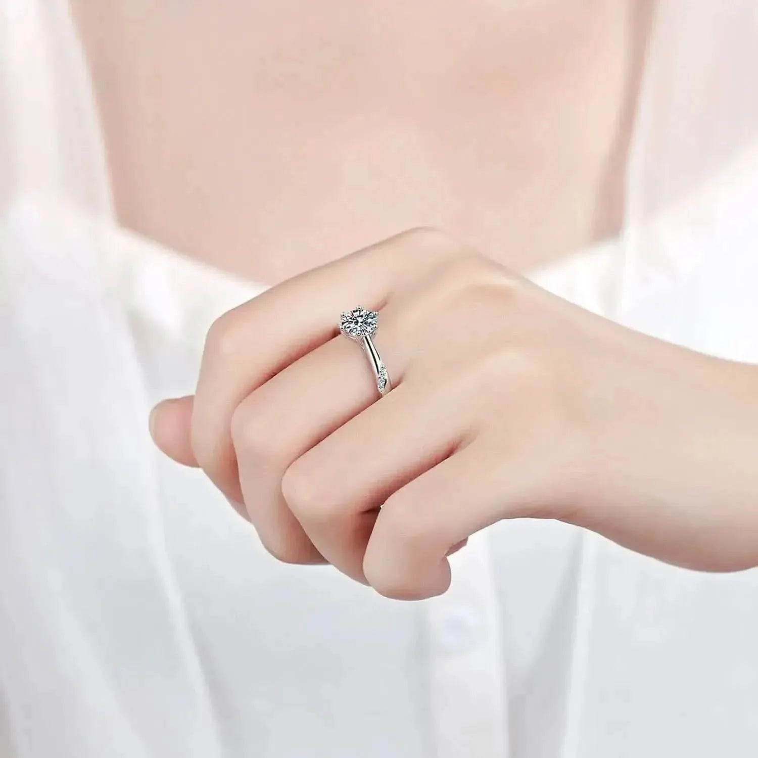 1 Carat Moissanite 925 Sterling Silver Ring - Bad Moms Club