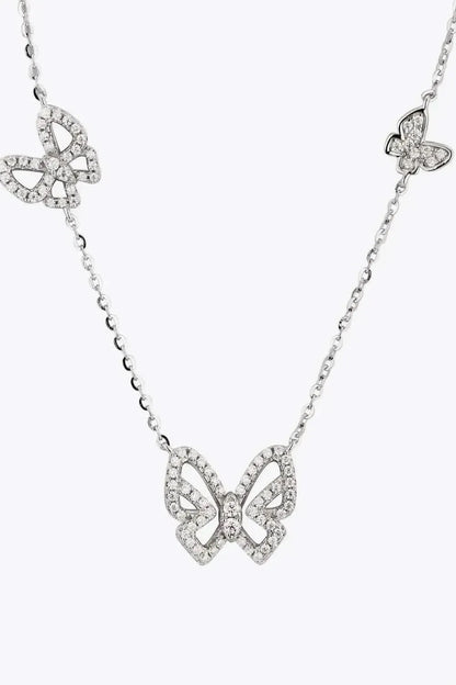 Moissanite Butterfly Shape Necklace - Bad Moms Club