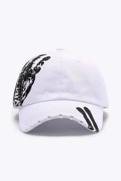 VIBRA Graphic Distressed Adjustable Baseball Cap - Bad Moms Club